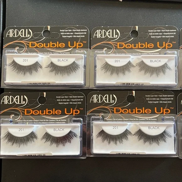 Ardell Double Up 201 Black Lashes-8 Pairs - Picture 2 of 4